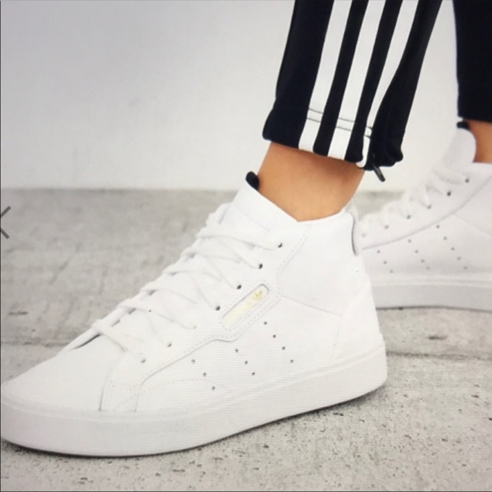 Adidas white high tops